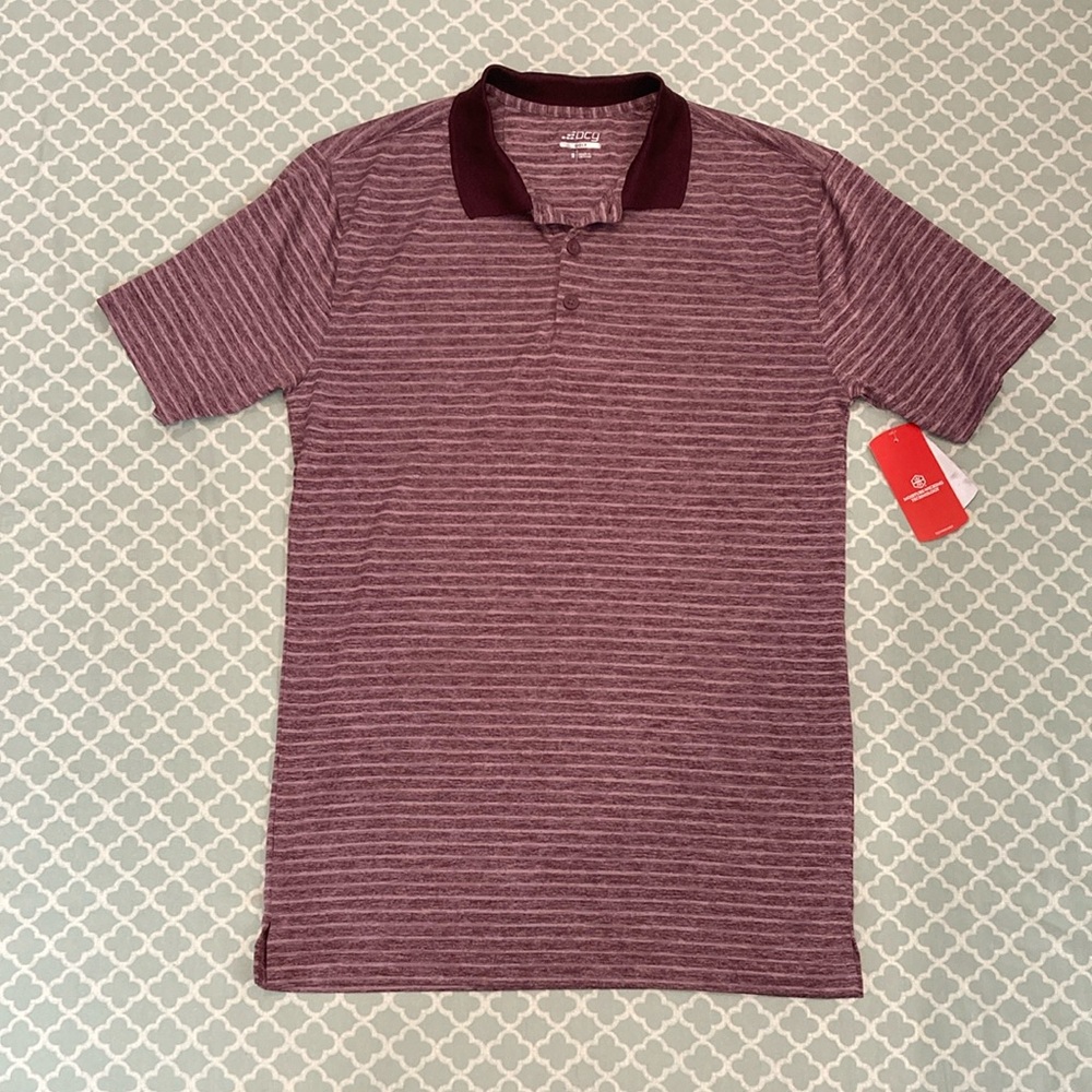 BCG Golf Purple Stripe Polo Small NWT